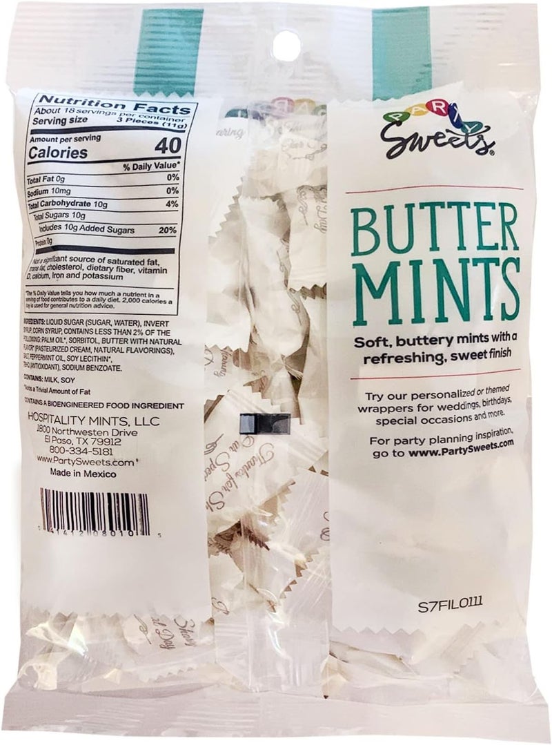 Hospitality Mints Party Sweets Wedding Buttermints - 7-Ounce Bags (Pack of 6) - Image 2